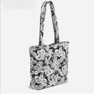 Vera Bradley Bedford Blooms Black & White Floral Shoulder Large Tote Bag